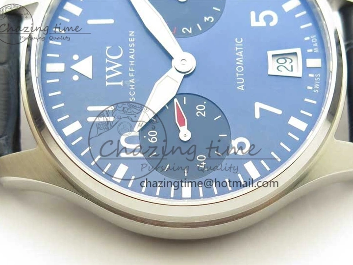 MIROTIME 0507 Supportive Big Pilot IW501008 “Boutique London” SS ZF Best Edition Blue Dial on Blue Leather Strap A 7106